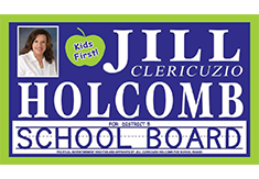 Outdoor political sign designed by Custom Graphics and Signs, Florida USA
