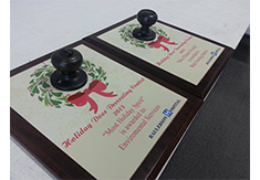 Award plaque designed by Custom Graphics and Signs