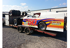 Race car wrap and racing decals designed by Custom Graphics and Signs