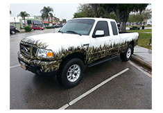 Pickup truck wrap from Custom Graphics and Signs Florida