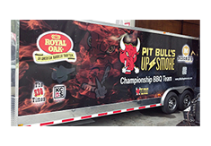Full trailer wrap designed by Custom Graphics and Signs
