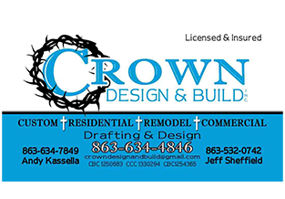 Business card designed by Custom Graphics and Signs