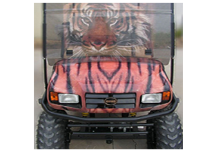 Golf cart wrap designed by Custom Graphics and Signs