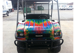 Golf cart wrap by Custom Graphics and Signs