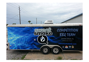 Full trailer wrap wrap  designed by Custom Graphics and Signs