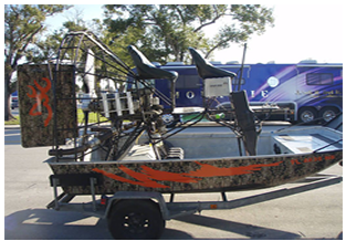 Air boat wrap designed by Custom Graphics and Signs