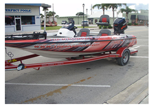 Boat wrapdesigned by Custom Graphics and Signs